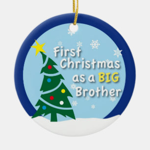 First Christmas as a BIG Brother Ceramic Tree Decoration