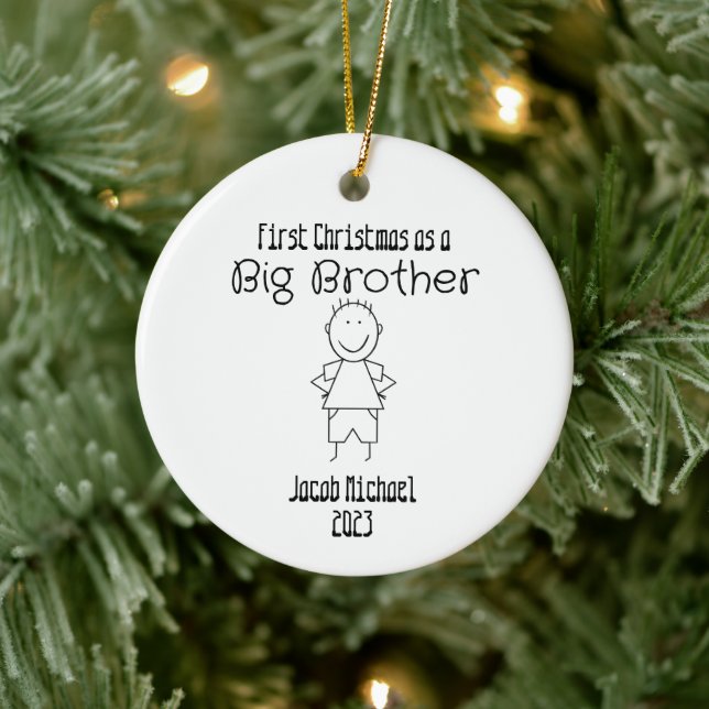 "First Christmas as a Big Brother" Ornament (Tree)
