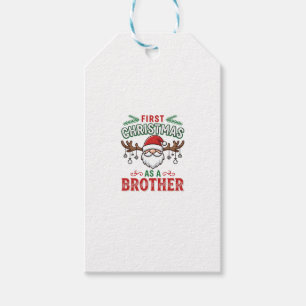 First Christmas As a Brother Santa Gnome Gift Tags
