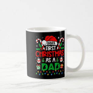 First Christmas As A Dad 2025 Family Matching 1st Coffee Mug