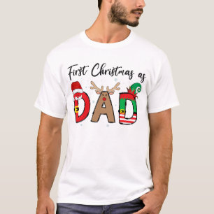 First Christmas As A Dad Family Matching xmas T-Shirt