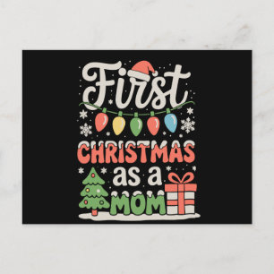 First Christmas As A Dad New Mummy 1st Christmas Holiday Postcard