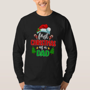 First Christmas As A Dad New Parents Santa Pregnan T-Shirt