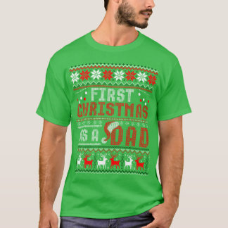 First Christmas As A Dad Nice Father Christmas fri T-Shirt