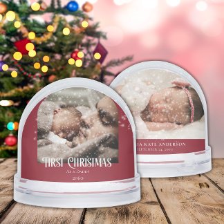 First Christmas As A Daddy Father 2 Photos Snowglobe