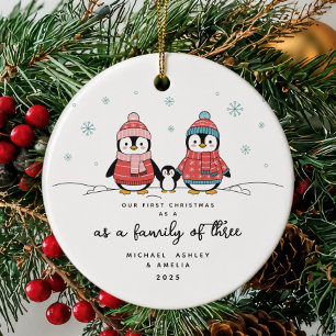 First Christmas as a Family of Three Ornament
