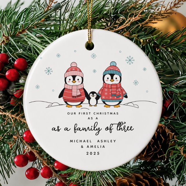 First Christmas as a Family of Three Ornament (Creator Uploaded)