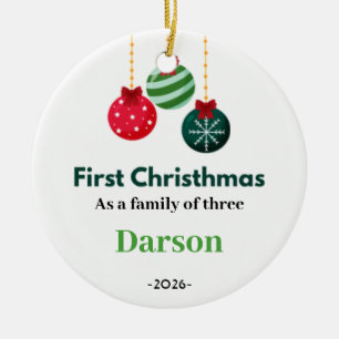 First Christmas as a Family Personalised ornament 