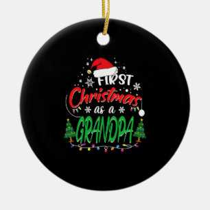 First Christmas as a Grandpa New Grandfather Ceramic Tree Decoration