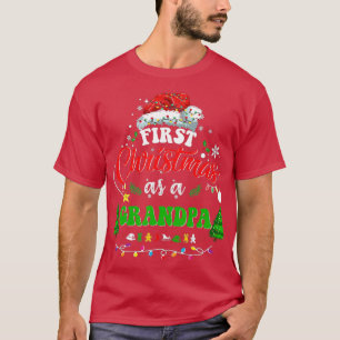 First Christmas As a Grandpa Santa Hat Ugly Xmas T-Shirt