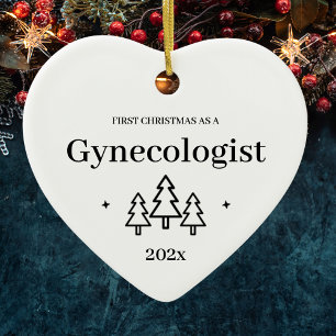 First Christmas As A Gynaecologist 2026 Ceramic Tree Decoration