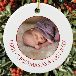 First Christmas as a Mama Baby Photo Ceramic Tree Decoration