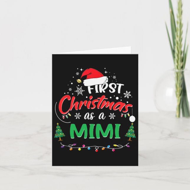 First Christmas As A Mimi 1st Christmas Matching F Card (Front)