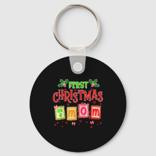 First Christmas As A Mom 2025 Coquette Bow Matchin Key Ring