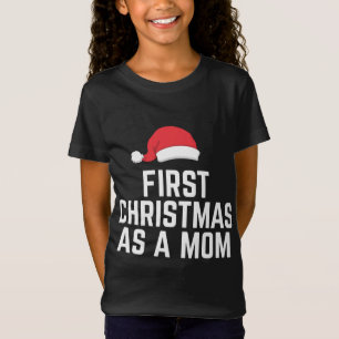 First Christmas As A Mum Cute Future Mother Xmas C T-Shirt