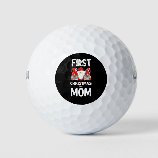 First Christmas As A Mum Family Holiday Kids Golf Balls (Front)