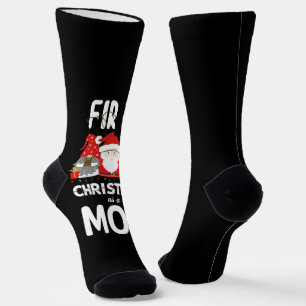 First Christmas As A Mum Family Holiday Kids Socks