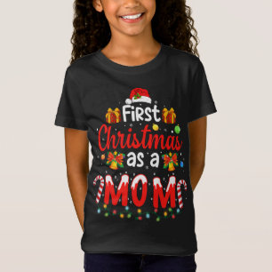 First Christmas As a Mum Santa Hat Ugly Xmas Famil T-Shirt