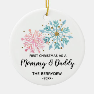 First Christmas as a Mummy and Daddy ornament