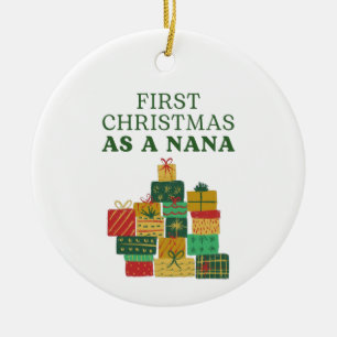 First Christmas as a Nana Ceramic Tree Decoration