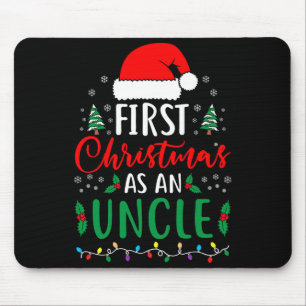 First Christmas As An Uncle New Parents Xmas Match Mouse Pad