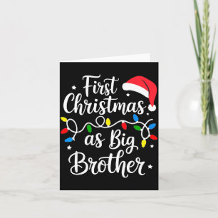 First Christmas As Big Brother Cute Holiday New Br Card