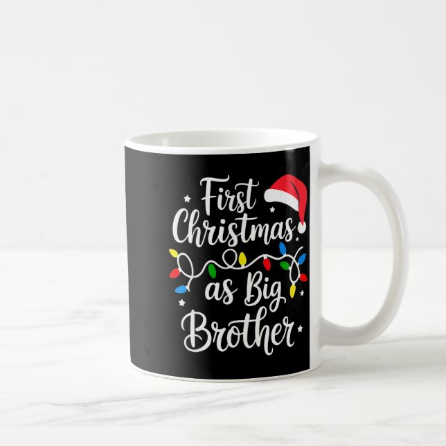 First Christmas As Big Brother Cute Holiday New Br Coffee Mug (Right)