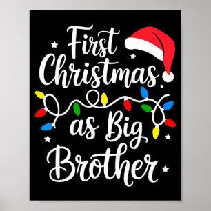 First Christmas As Big Brother Cute Holiday New Br Poster