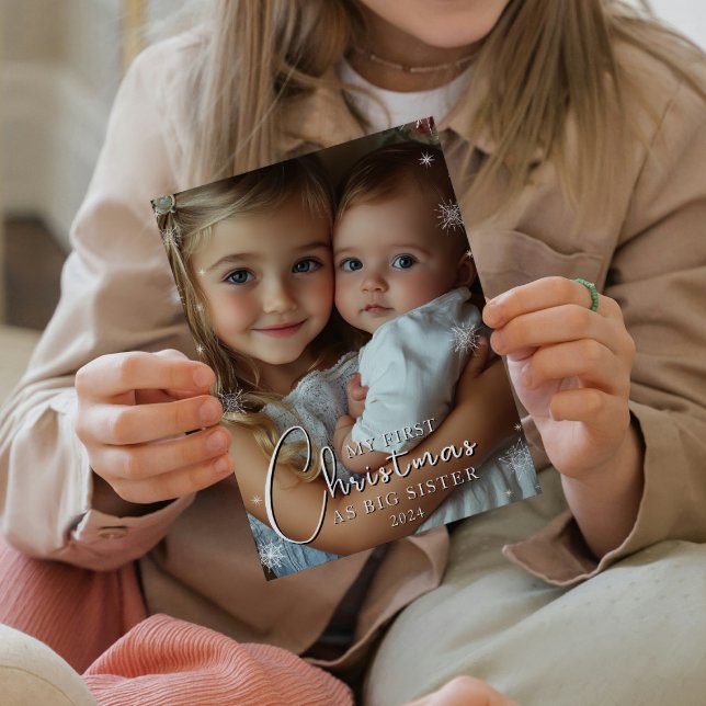 First Christmas As Big Sister Photo Postcard (Creator Uploaded)