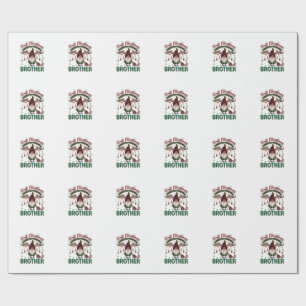 First Christmas As Brother Gnome Reindeer Sleigh Wrapping Paper
