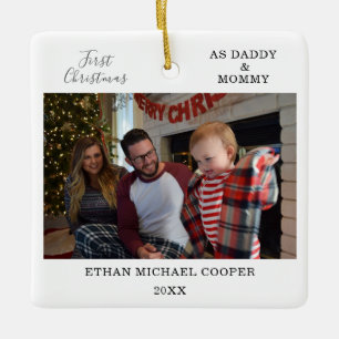 First Christmas as Dad & Mom Ornament – Custom 