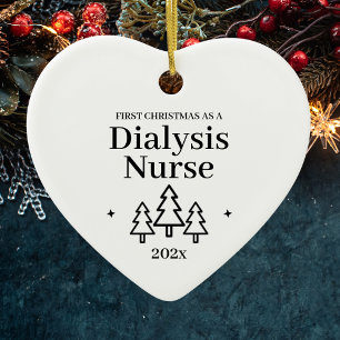 First Christmas As Dialysis Nurse 2026 Ceramic Tree Decoration