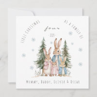 First Christmas As Family of Four Rabbit