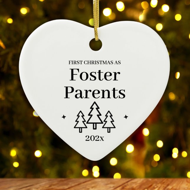First Christmas As Foster Parents 2025 Ceramic Tree Decoration (First Christmas As Foster Parents Ceramic Ornament
)