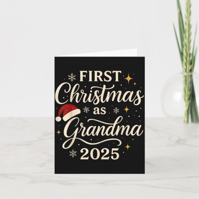First Christmas As Grandma 2025, Christmas With Sa Card (Front)