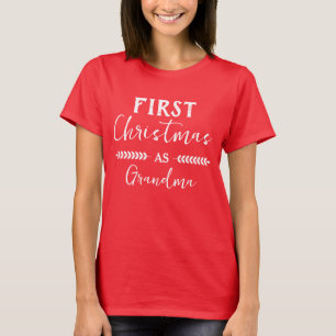 First Christmas as Grandma Christmas family T-Shirt