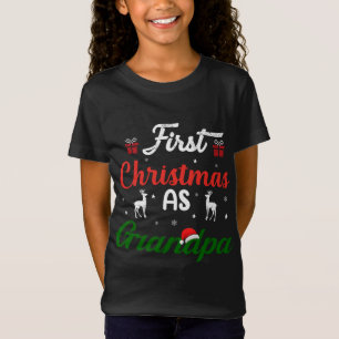 First Christmas As Grandpa Cute Family Matching Ne T-Shirt