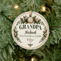 First Christmas as Grandpa Ornament