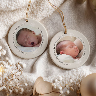 First Christmas as Grandparents 2 Photo Ceramic Tree Decoration