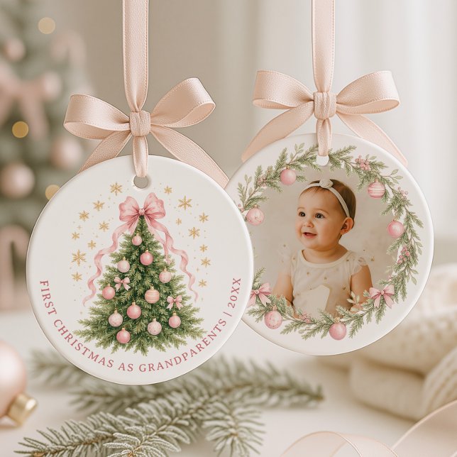 First Christmas as Grandparents Ceramic Tree Decoration (Creator Uploaded)