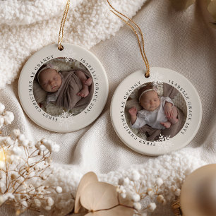 First Christmas as Granny 2 Photo Personalised Ceramic Tree Decoration