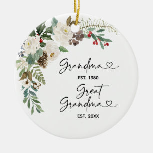 First Christmas as Great Grandmother Gift Ceramic Tree Decoration