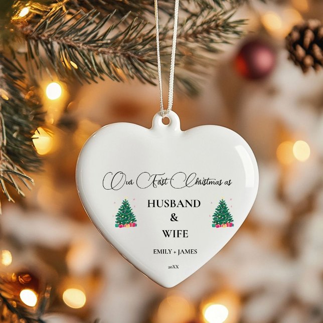 First christmas as husband and wife ceramic tree decoration (Creator Uploaded)