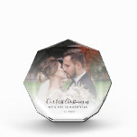 First Christmas As Married Wedding Photo Custom<br><div class="desc">First Christmas as Married Wedding Photo Custom photo block you can easily add your favourite wedding day photo,  date and name as a couple by clicking the "Personalise" button</div>