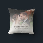 First Christmas As Married Wedding Photo Custom Cushion<br><div class="desc">First Christmas as Married Wedding Photo Custom Throw Pillow you can easily add your favourite wedding photo,  date and name as a couple by clicking the "Personalise" button</div>