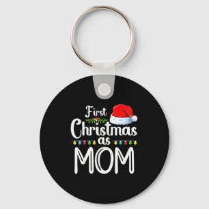 First Christmas As Mom New Mom 1st Christmas Xmas  Key Ring