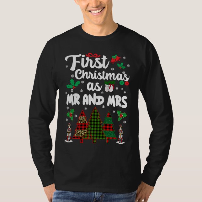 First Christmas As Mr And Mrs  Xmas Mr And Mrs 202 T-Shirt (Front)