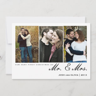 First Christmas as Mr. & Mrs.   Collage Photo Card