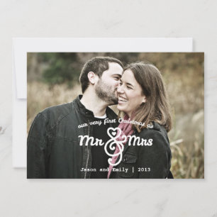 First Christmas as Mr & Mrs Holiday Photo Card