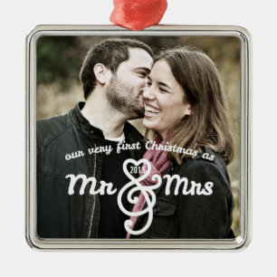 First Christmas as Mr & Mrs Keepsake Ornament